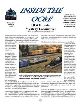 OC&E Tests Mystery Locomotive