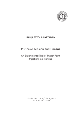 Muscular Tension and Tinnitus