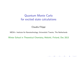 Quantum Monte Carlo for Excited State Calculations