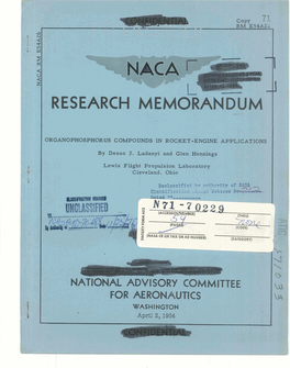 7 NACA X Rp- I - 3 I ( RESEARCH MEMORANDUM I