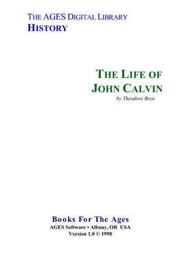 The Life of Calvin