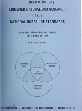 LIQUEFIED NATURAL GAS RESEARCH at the NATIONAL BUREAU of STANDARDS