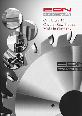 Catalogue 45 Circular Saw Blades Made in Germany