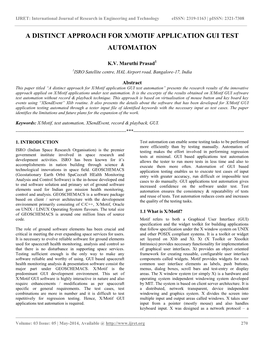 A Distinct Approach for X/Motif Application Gui Test Automation