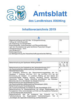 Amtsblatt Des Landkreises Altötting