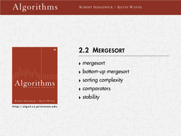 Mergesort and Quicksort