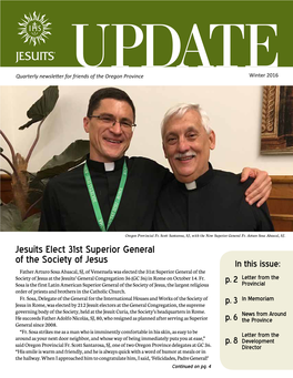 Jesuits Elect 31St Superior General of the Society of Jesus