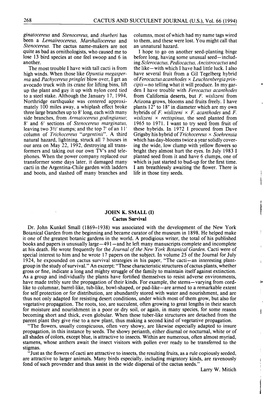 268 CACTUS and SUCCULENT JOURNAL (U.S.), Vol. 66 (1994