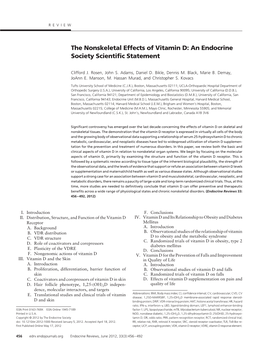 The Nonskeletal Effects of Vitamin D: an Endocrine Society Scientific Statement