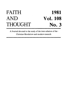 Faith and Thought 108.3 (1981): 118-144