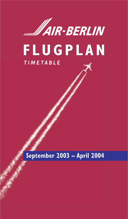 Flugplan Timetable