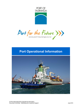 Port Operational Information