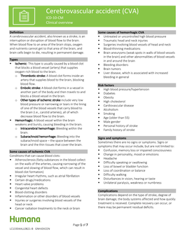 Cerebrovascular Accident (CVA) ICD-10-CM Clinical Overview