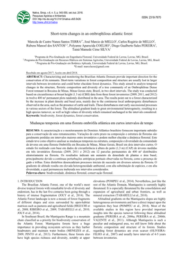 Short-Term Changes in an Ombrophilous Atlantic Forest