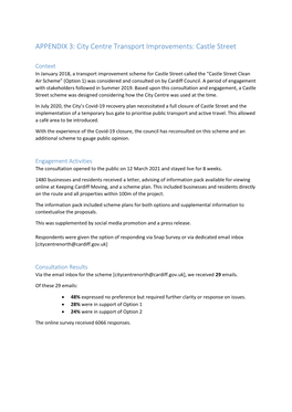 APPENDIX 3: City Centre Transport Improvements: Castle Street