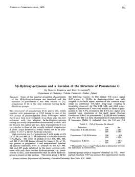 Hydroxy=Ecdysones and a Revision of the Structure of Ponasterone C