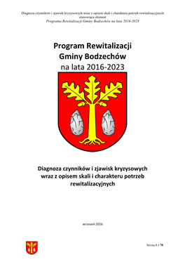 Program Rewitalizacji Gminy Bodzechów Na Lata 2016-2023