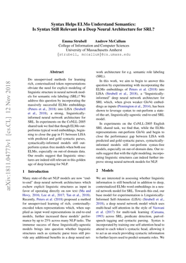 Syntax Helps Elmo Understand Semantics: Is Syntax Still Relevant in a Deep Neural Architecture for SRL?