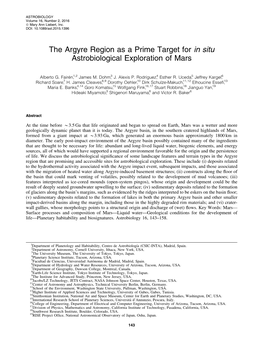 The Argyre Region As a Prime Target for in Situ Astrobiological Exploration of Mars