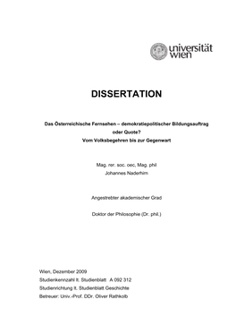 Dissertation