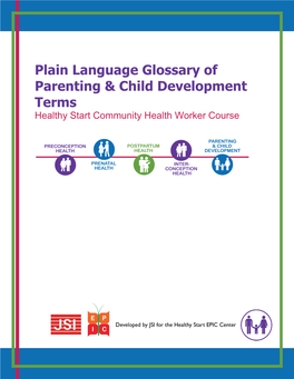 Plain Language Glossary of Parenting & Child Development Terms