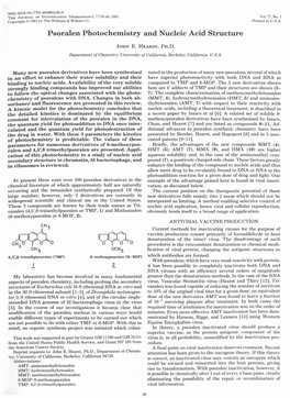 Psoralen Photochemistry and Nucleic Acid Structure