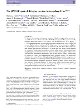 The AIMSS Project – I. Bridging the Star Cluster–Galaxy Divide †‡§¶