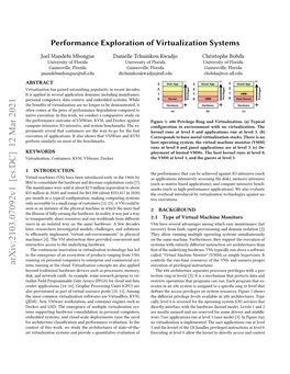 Arxiv:2103.07092V1 [Cs.DC] 12 Mar 2021 Tems Running in the Cloud