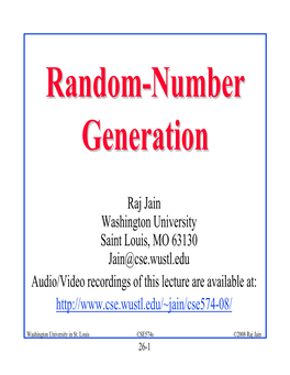 Random-Number Generation