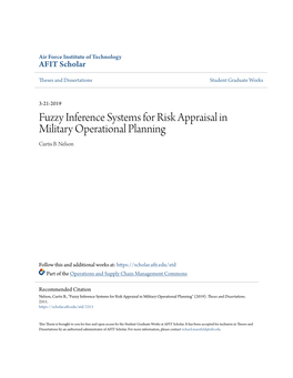 Fuzzy Inference Systems for Risk Appraisal in Military Operational Planning Curtis B