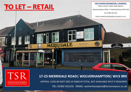 17-23 Merridale Road| Wolverhampton| Wv3 9Rx Approx