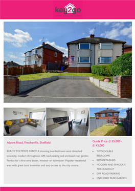 Alport Road, Frecheville, Sheffield Guide Price £135,000 - £145,000