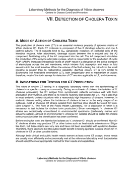 Chapter 7: Detection of Cholera Toxin