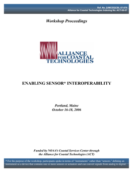 Workshop Proceedings ENABLING SENSOR