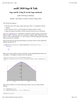 User! 2010 Sage-R Talk -- Sage 7/22/10 8:58 AM