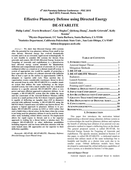 Effective Planetary Defense Using Directed Energy DE-STARLITE