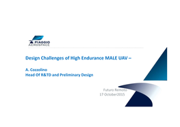 Design Challenges of High Endurance MALE UAV –
