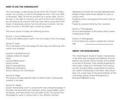 The Chronology of Swami Vivekananda in the West