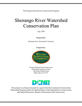 View the Shenango River Watershed Conservation Plan