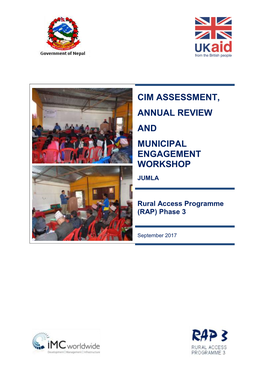 Cim Assessment, Annual Review and Municipal Engagement Workshop Jumla