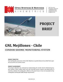 PROJECT BRIEF GNL Mejillones