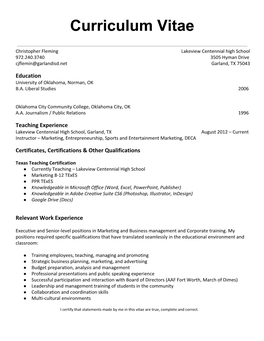 Curriculum Vitae