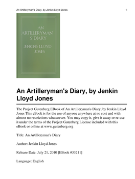 An Artilleryman's Diary, by Jenkin Lloyd Jones 1