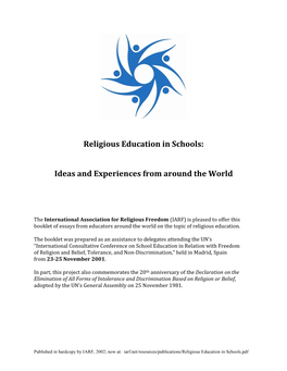 Religious Education in Schools