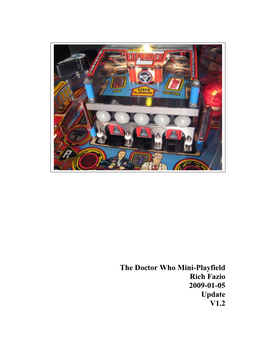 The Doctor Who Mini-Playfield Rich Fazio 2009-01-05 Update V1.2