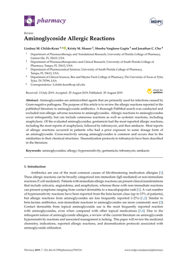 Aminoglycoside Allergic Reactions