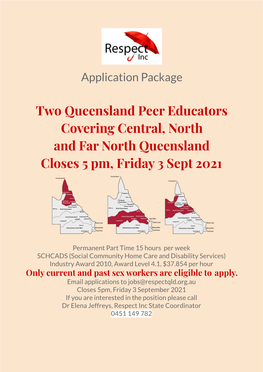 Nthqld Peer Educators Application Package Aug 2021