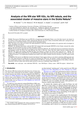 Arxiv:1601.03395V2 [Astro-Ph.SR] 12 Feb 2016 Telescope (Houck Et Al