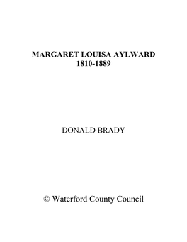 Margaret Louisa Aylward 1810-1889