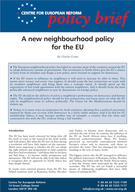 A New Neighbourhood Policy for the EU